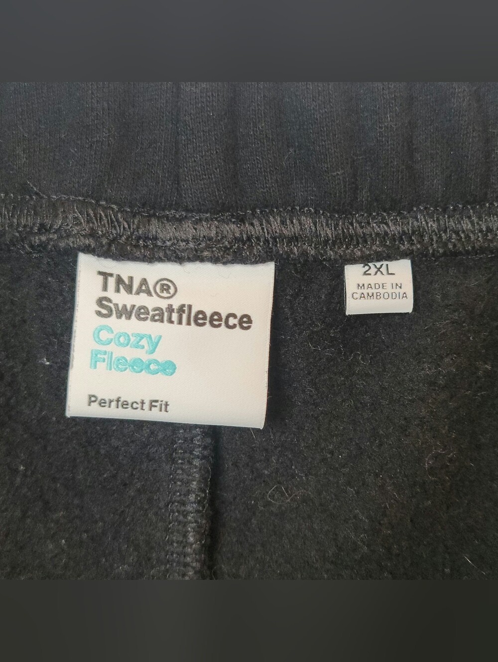 Aritzia Tna Cozy Sweatfleece Perfect Hi-rise Mini Short Black Sz 2XL Women's - Picture 13 of 16